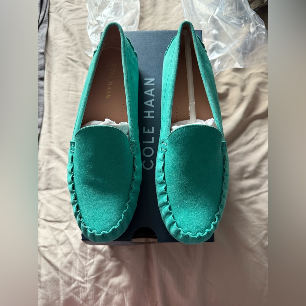 Cole Haan Turquoise Suede Flats for Effortless Style